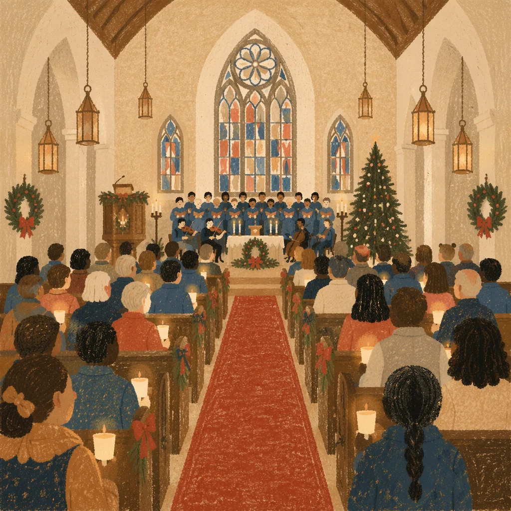 Christmas Eve Candlelight Chapel Congregation
