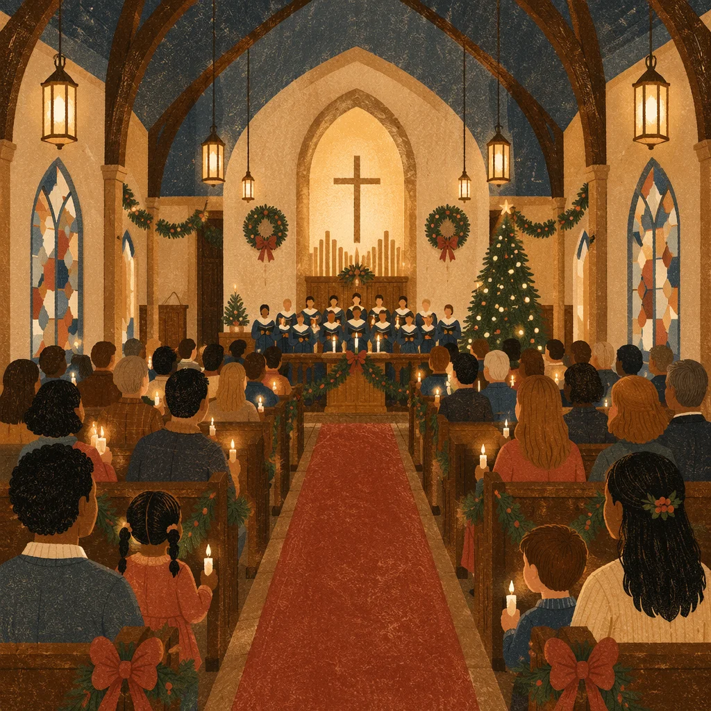 Christmas Eve Candlelight Service in Gothic Church