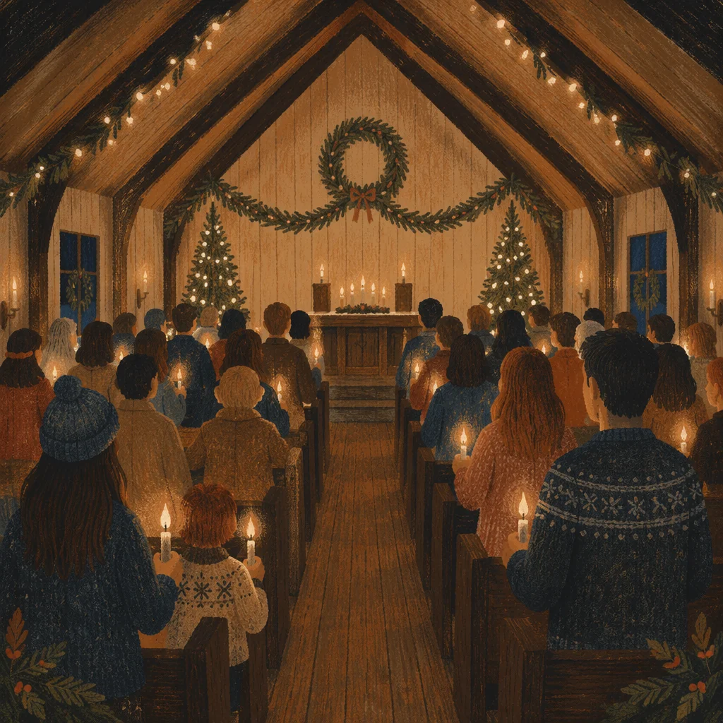 Christmas Eve Candlelight Chapel Congregation