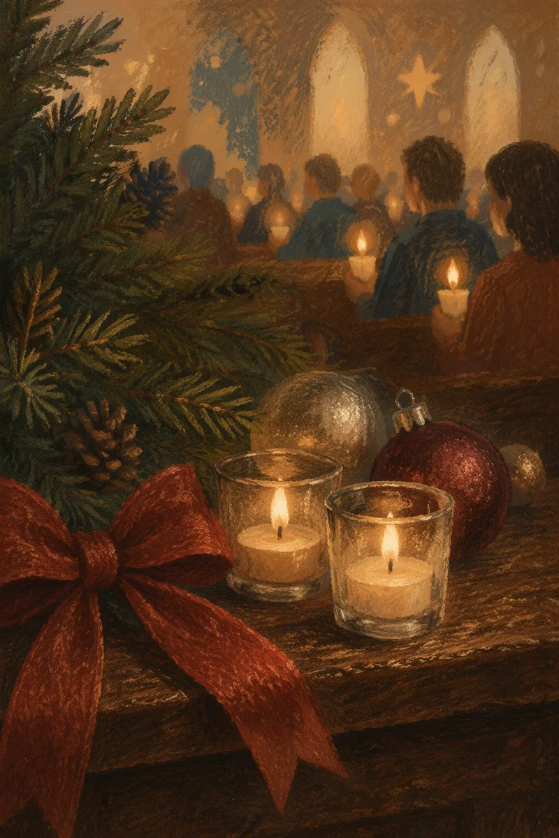 Christmas Eve Candlelight Service Votive Still Life