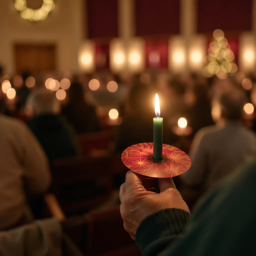 Christmas Eve Candlelight Service Close-Up