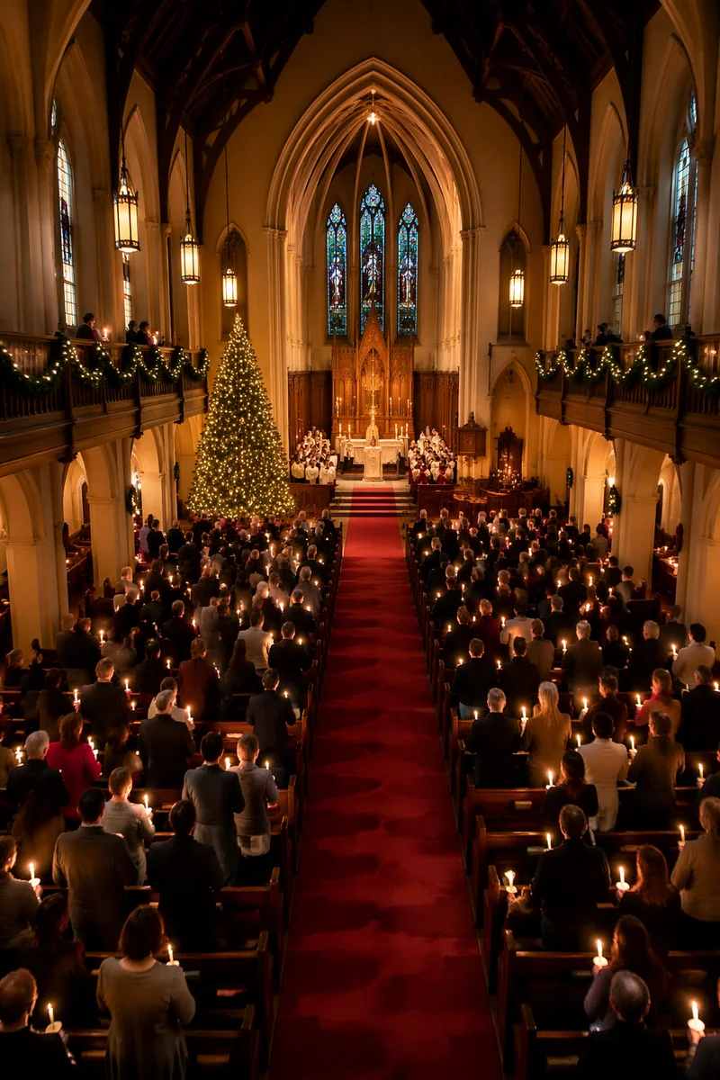 Christmas Eve Candlelight Service in Gothic Church