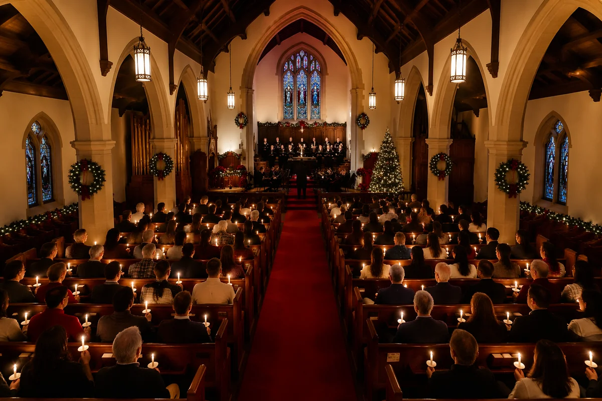 Christmas Eve Candlelight Chapel Congregation