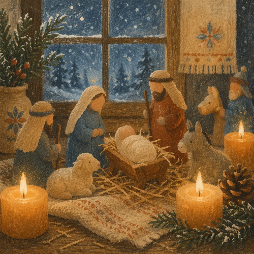 Candlelit Nativity on Christmas Eve