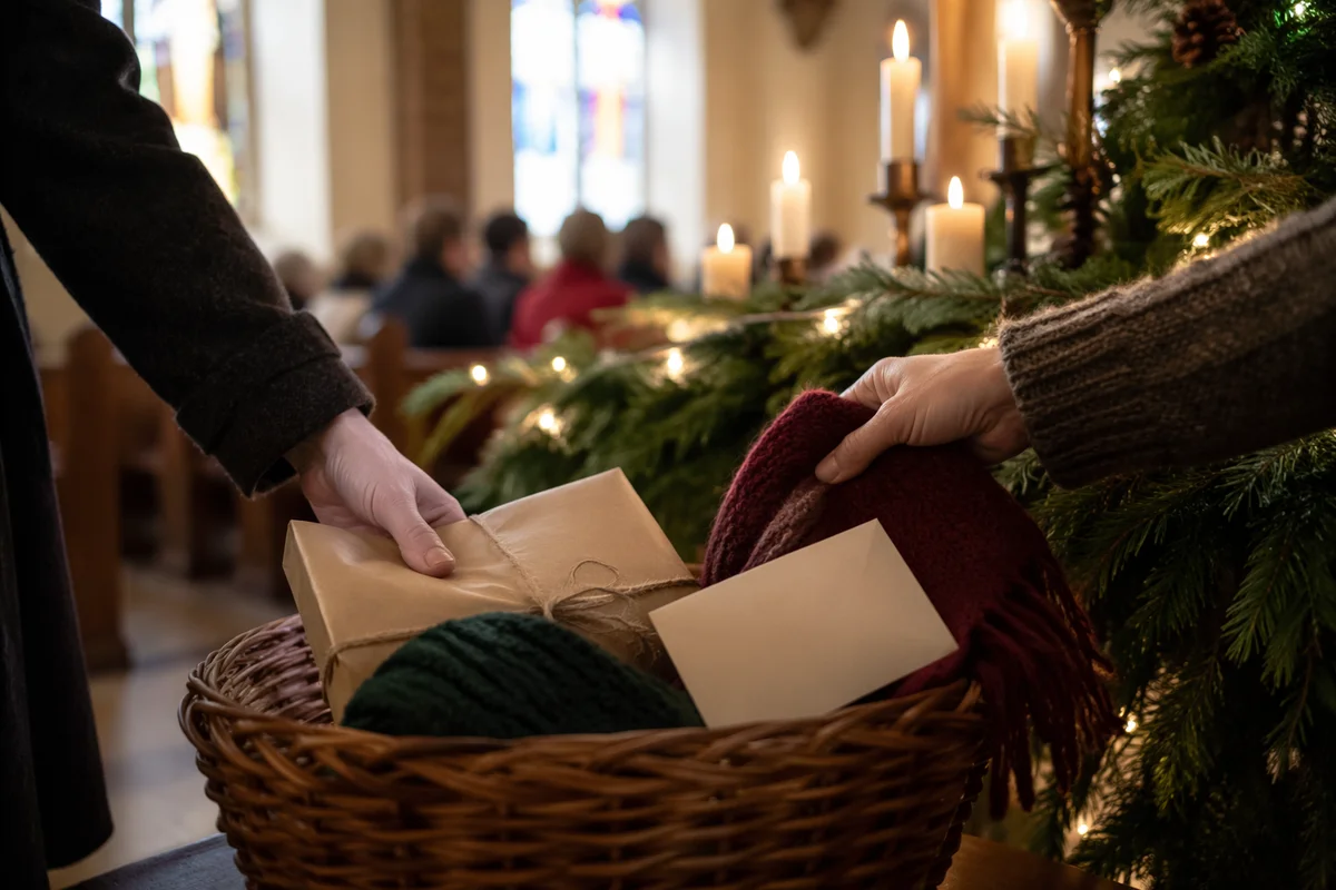 Christmas Offering Basket with Generous Giving