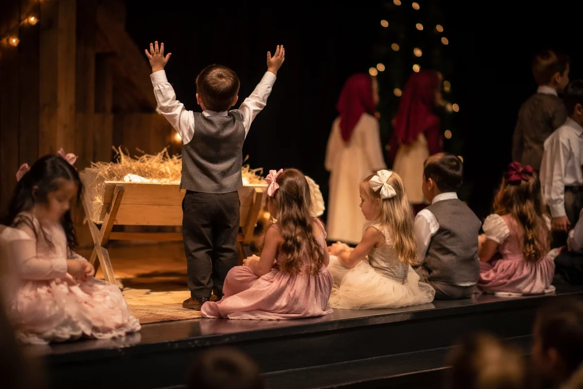 Children's Christmas Pageant by the Manger