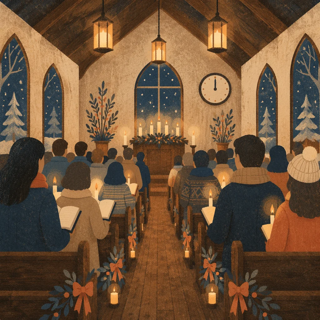 New Year Watchnight Service in Wooden Chapel