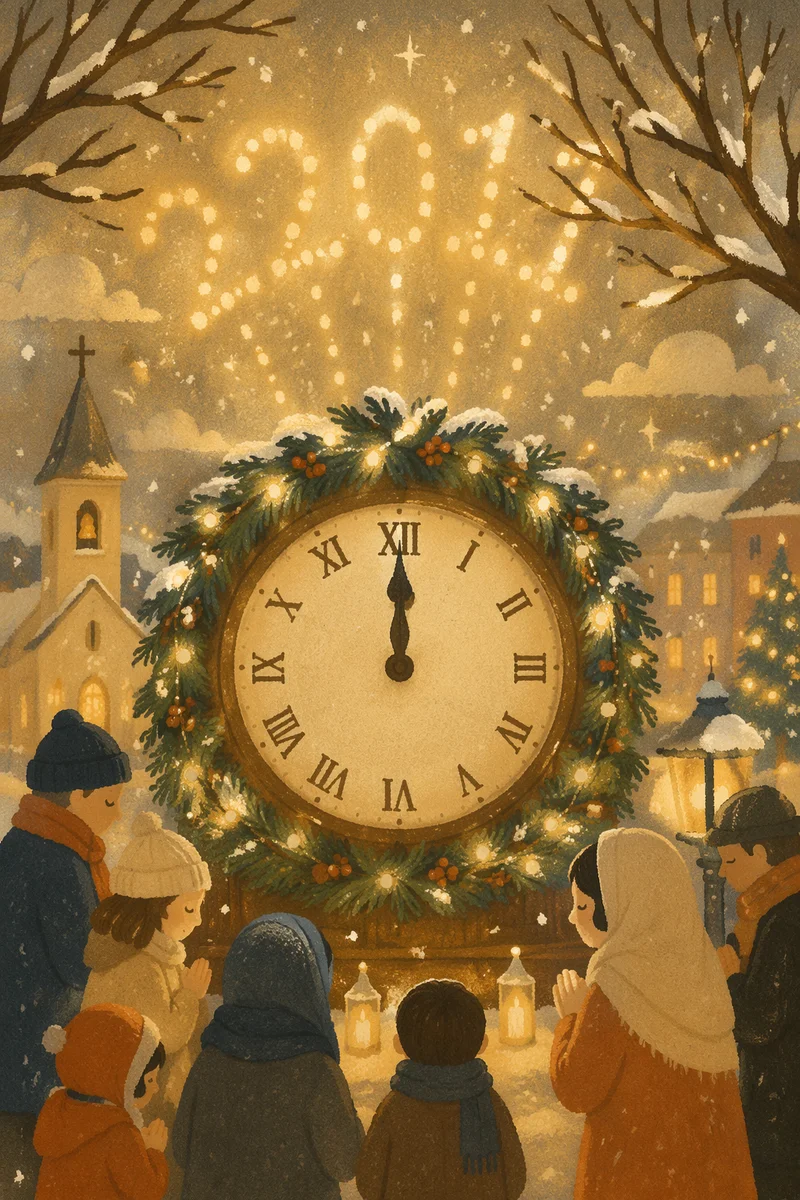 Midnight Watchnight Service Church Clock