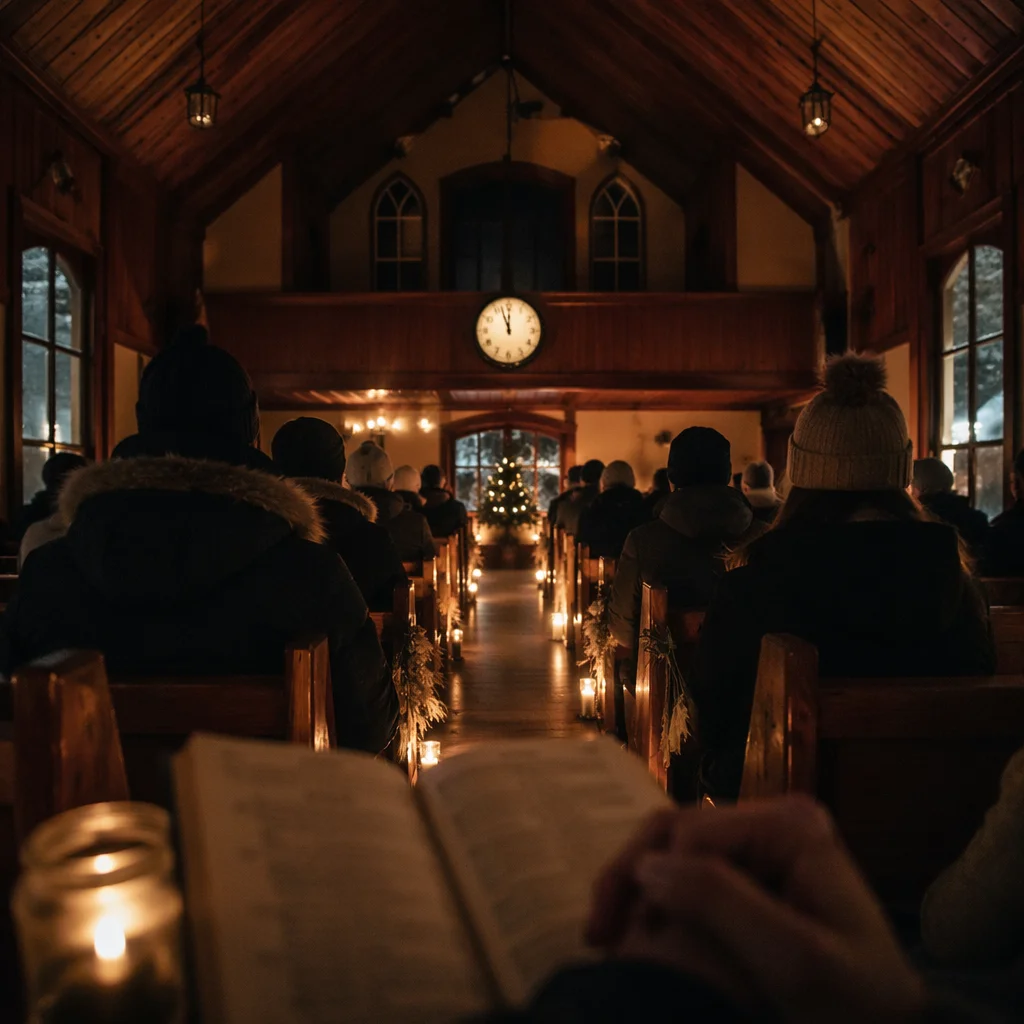 New Year Watchnight Prayer in Wooden Chapel