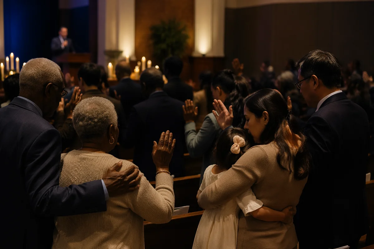 Midnight Prayer Service in Warm Sanctuary
