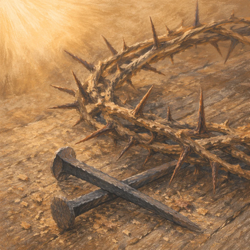 Crown of Thorns and Nails Reflection