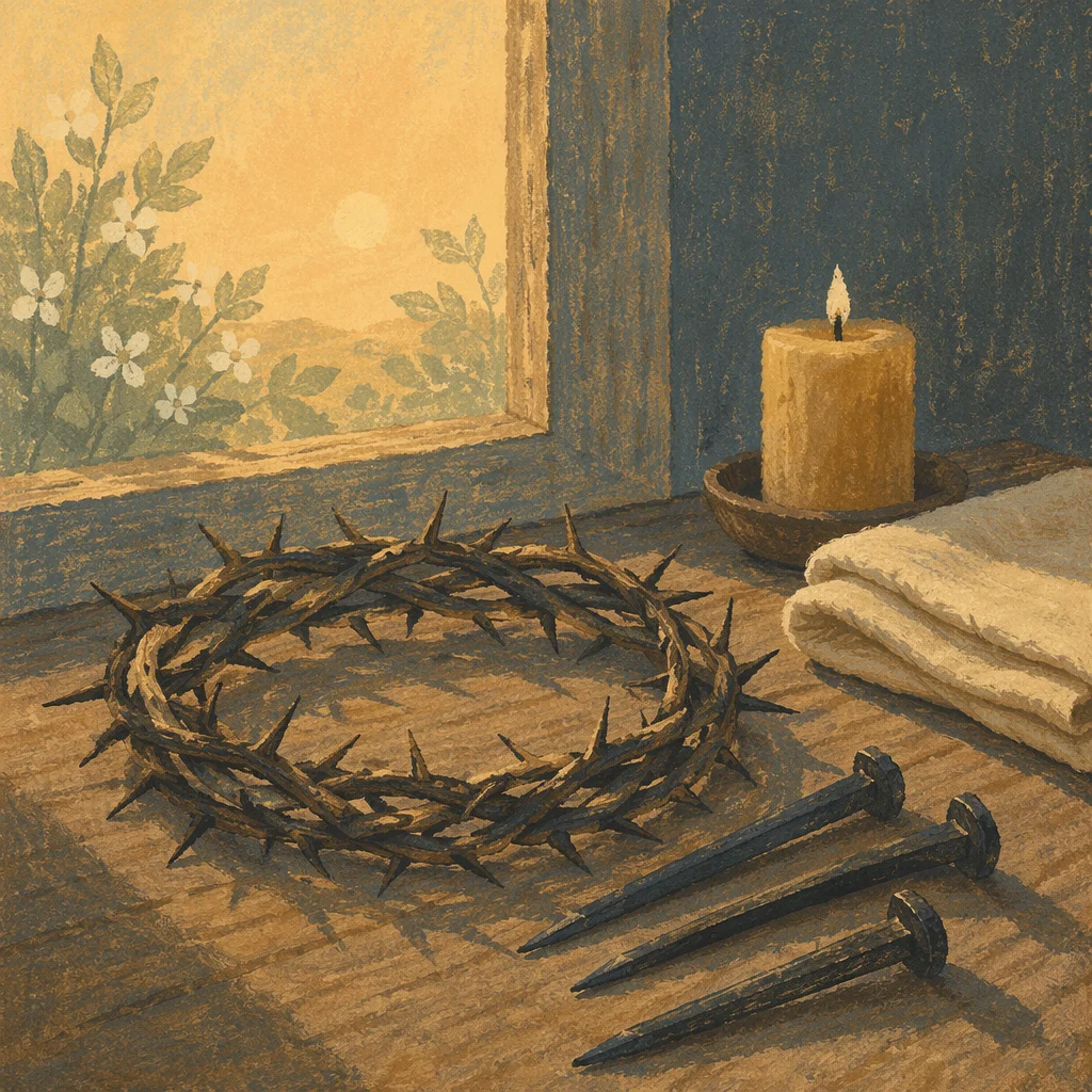 Crown of Thorns and Nails at Dawn
