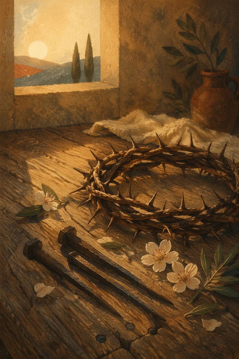 Crown of Thorns and Nails at Dawn