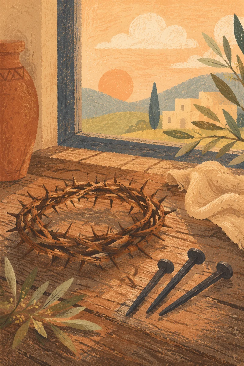Crown of Thorns and Nails at Dawn