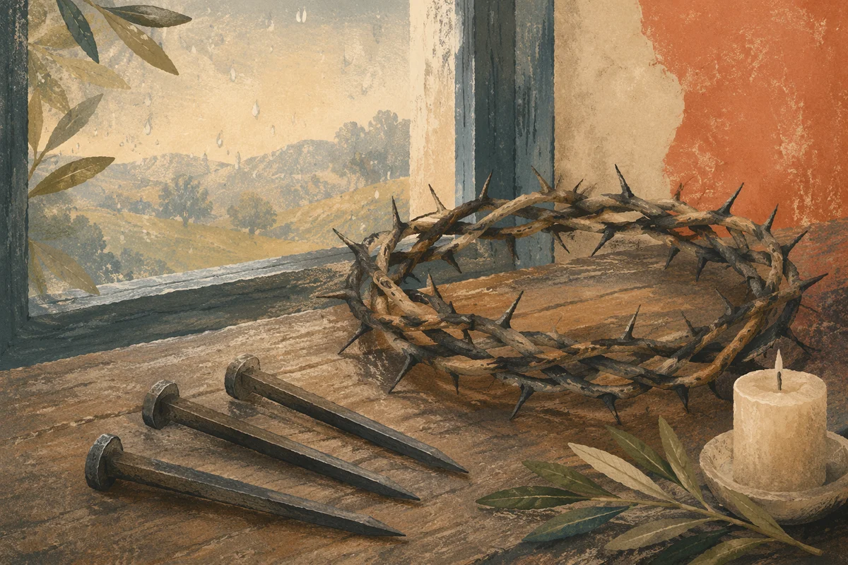 Easter Crown of Thorns with Iron Nails