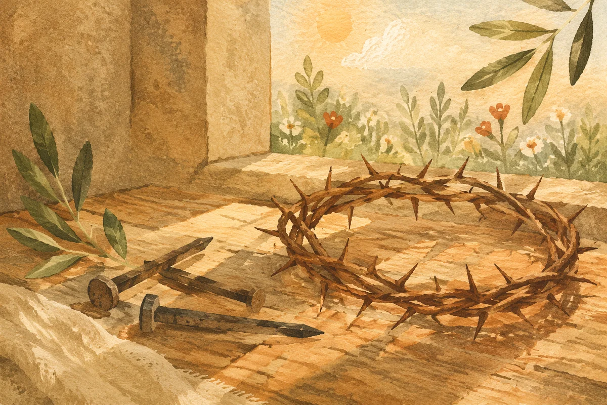 Crown of Thorns and Nails at Easter