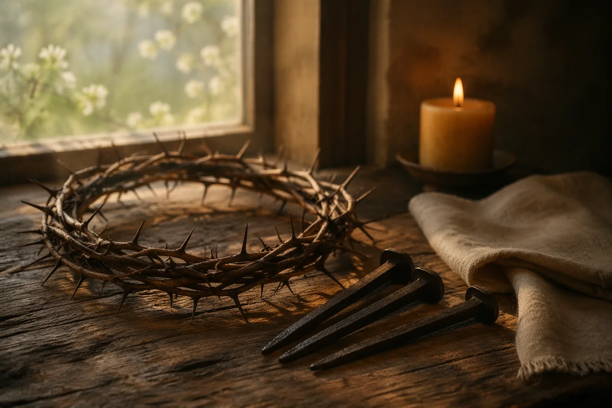 Crown of Thorns and Nails at Dawn