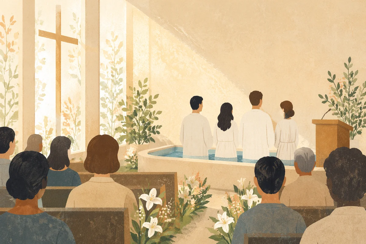 Easter Baptism Celebration for New Believers