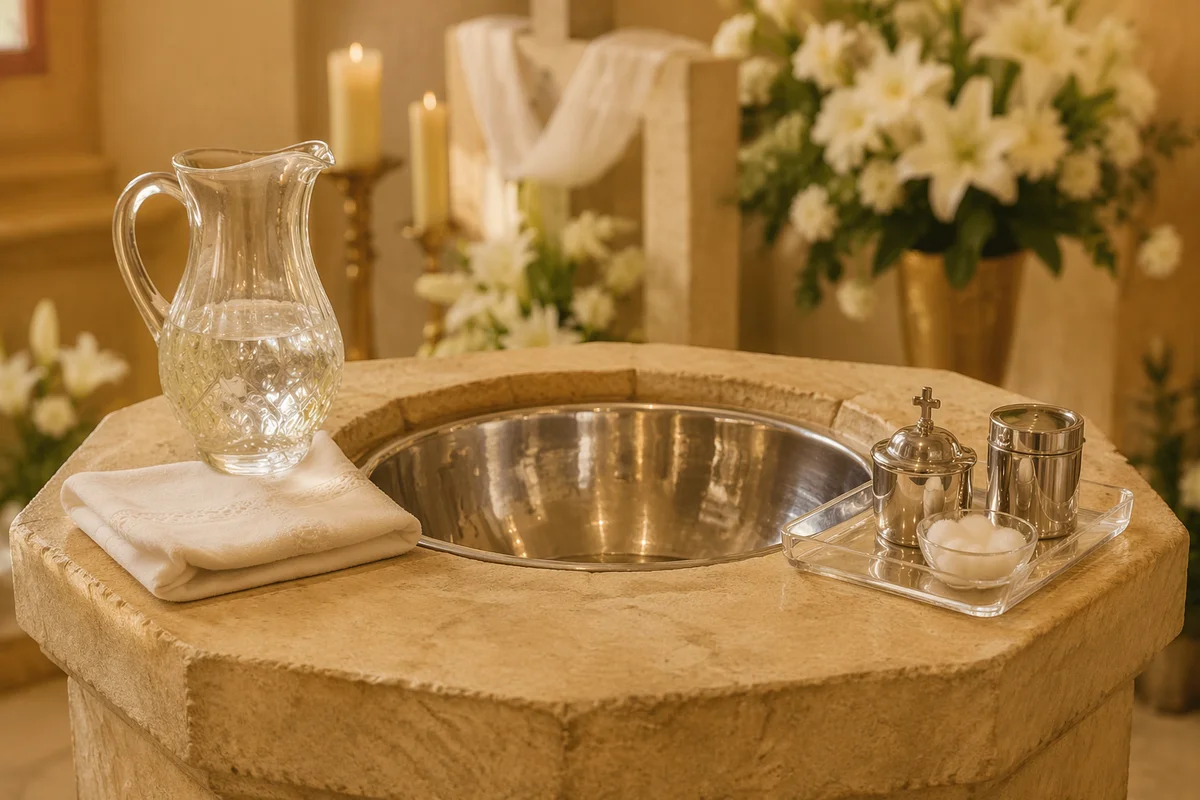 Easter Baptism Font for New Believers
