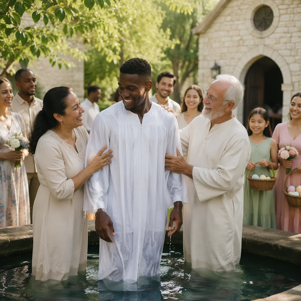 Easter Baptism Celebration for New Believers