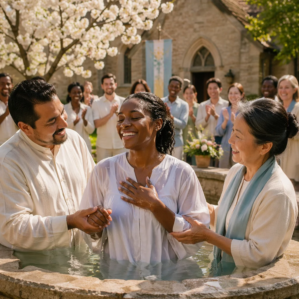 Easter Baptism Celebration for New Believers