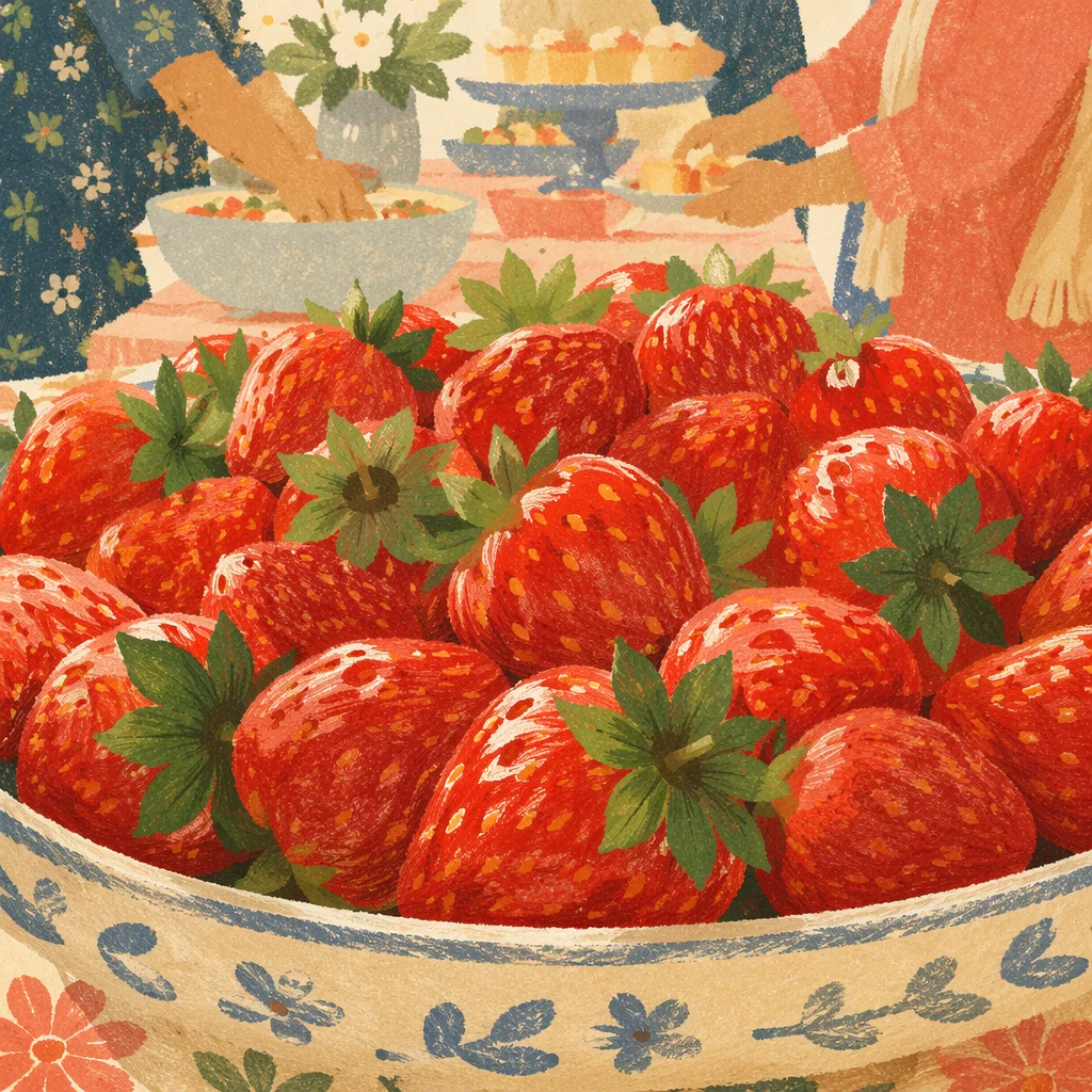 Fresh Strawberries at Easter Church Brunch