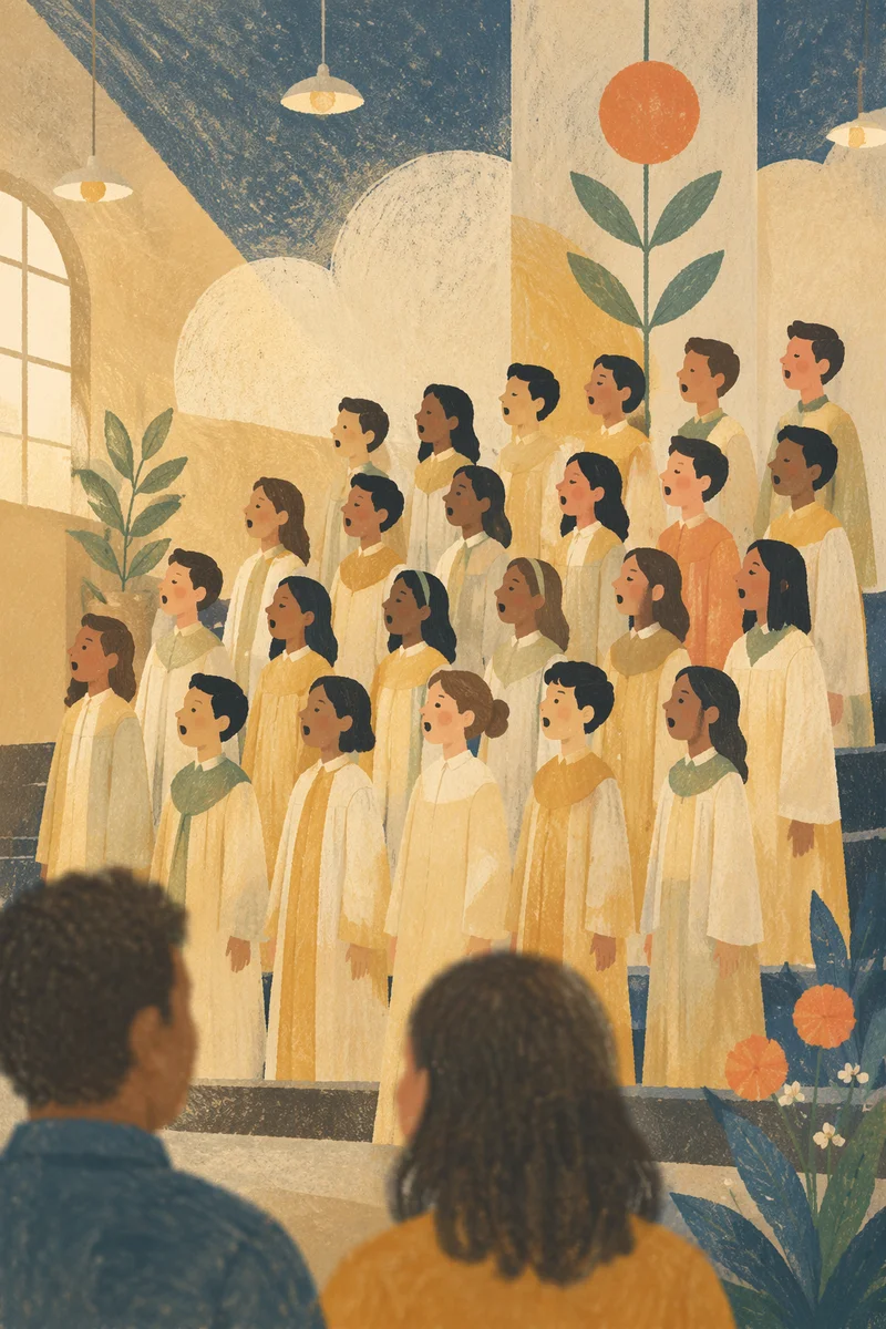 Joyful Easter Choir Singing Hallelujah