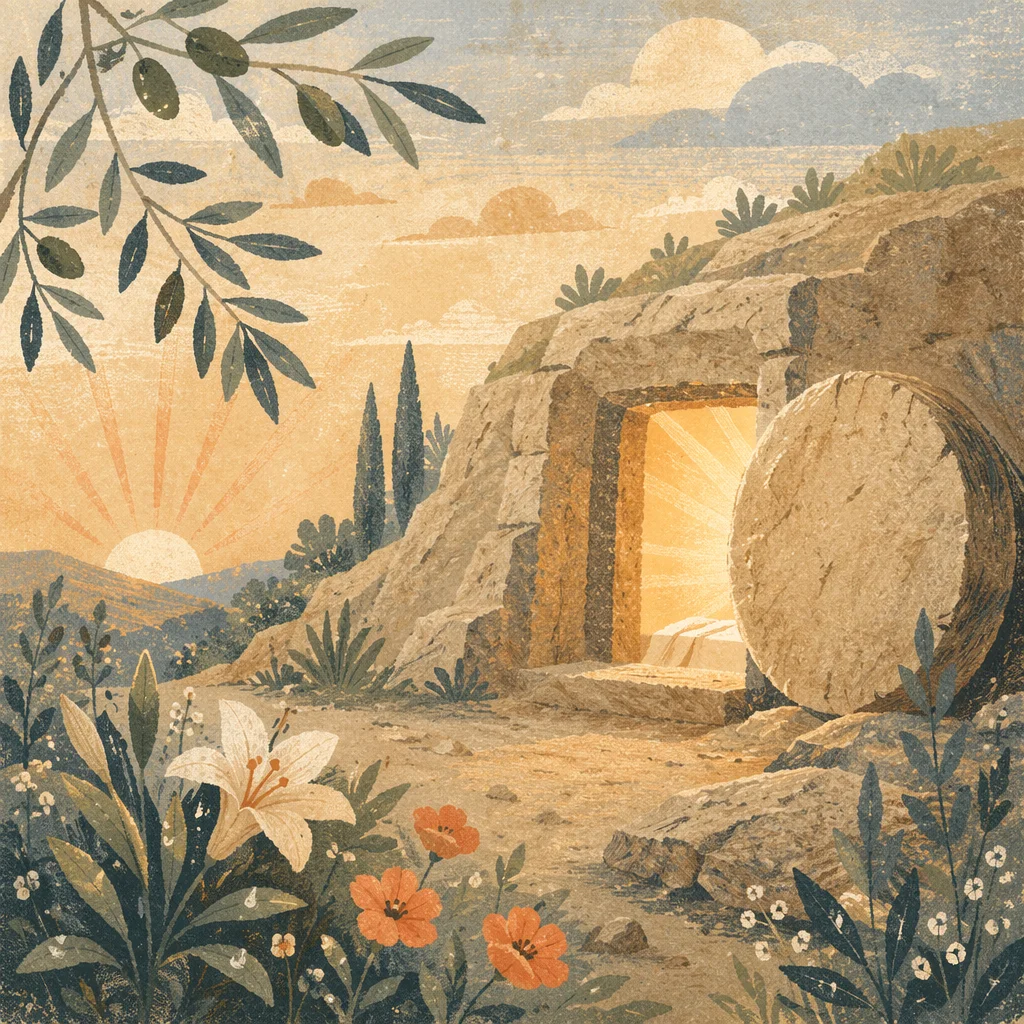 Easter Empty Tomb at Dawn