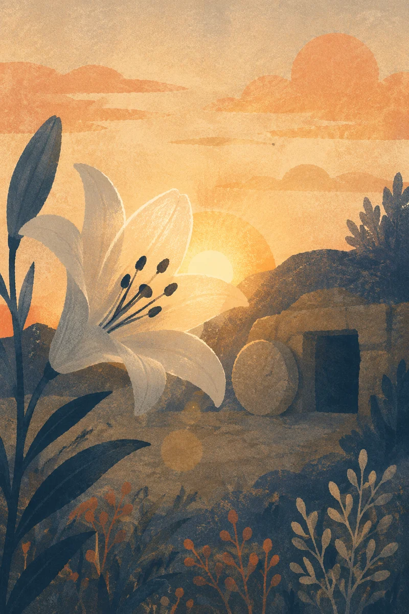 Easter Lily Before the Empty Tomb