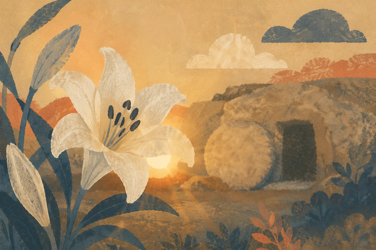Easter Lily Before the Empty Tomb