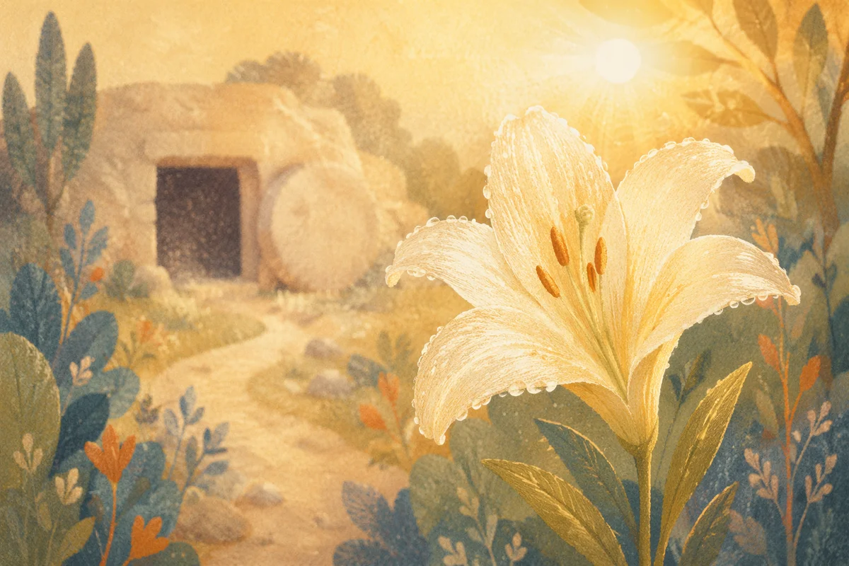 Easter Lily Before the Empty Tomb