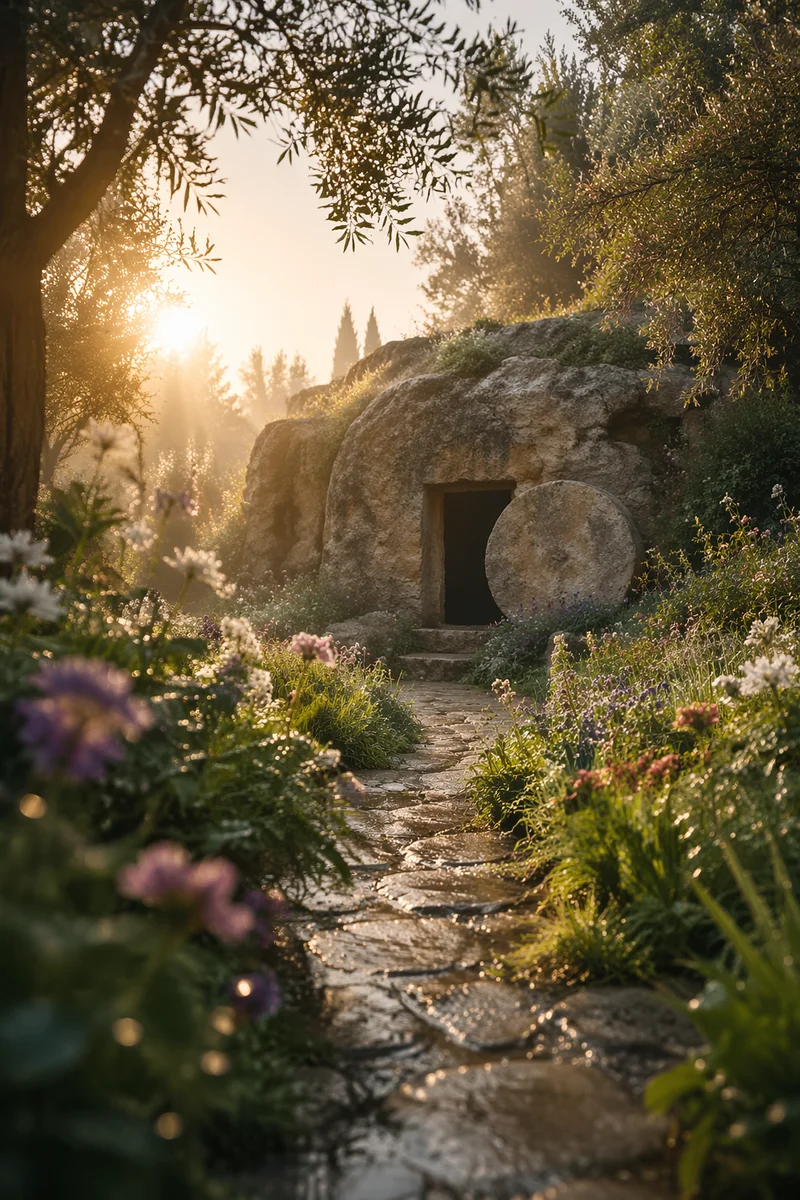 Easter Sunrise Path to Garden Tomb