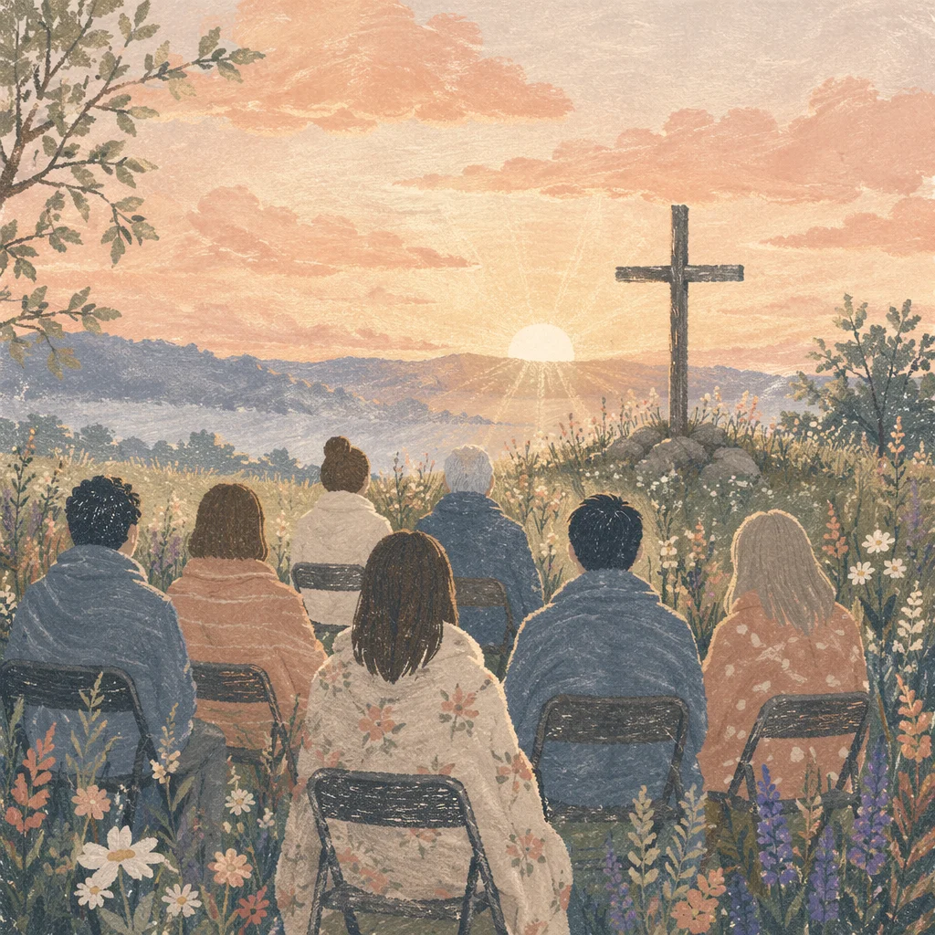 Outdoor Easter Sunrise Service at Dawn