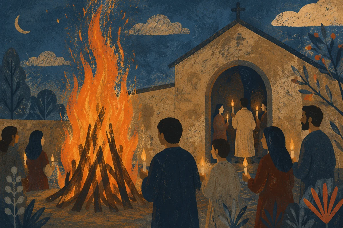 Easter Vigil Fire and Candle Lighting