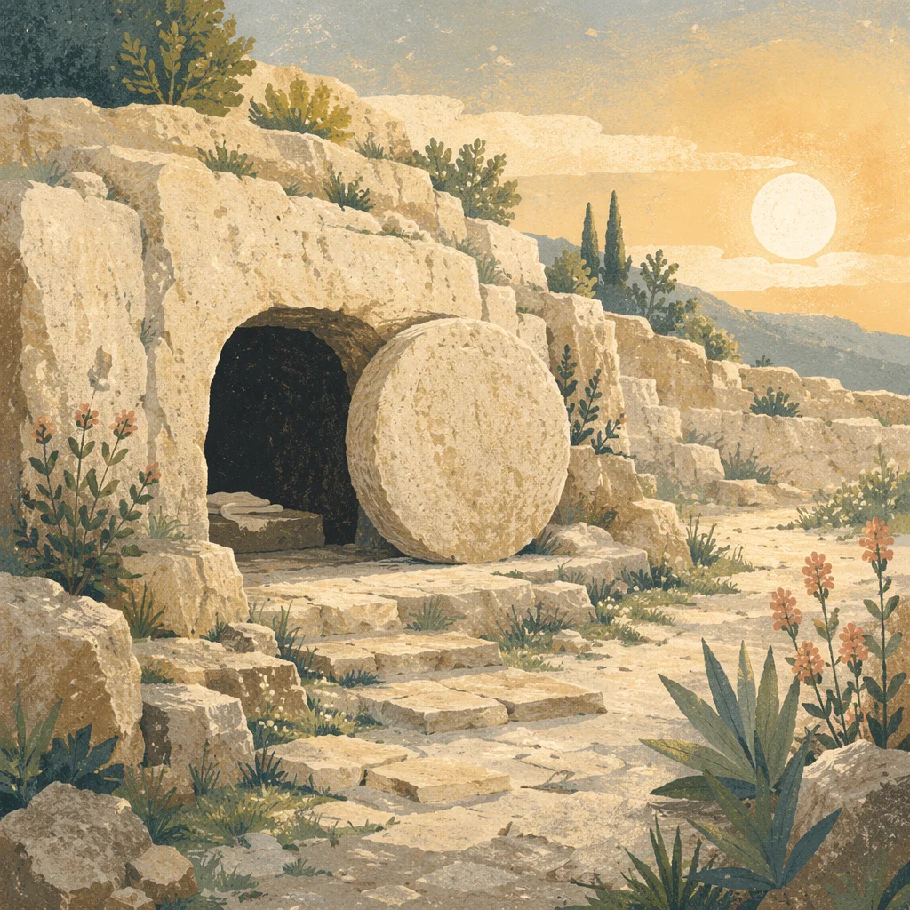 Empty Tomb at Spring Sunrise