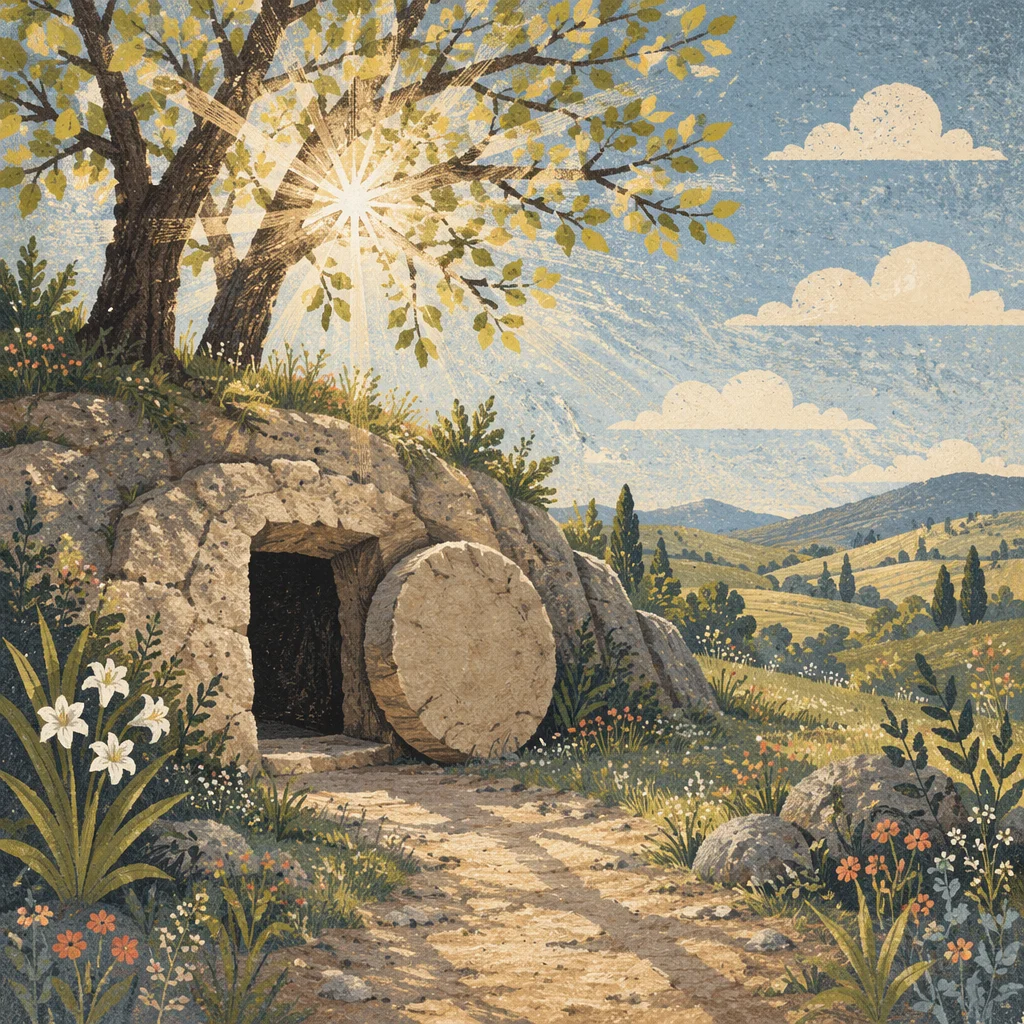 Empty Tomb at Spring Sunrise