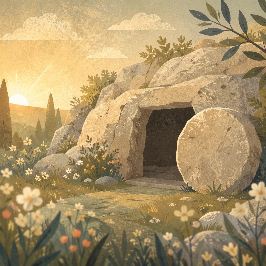 Empty Tomb in Spring Morning Light