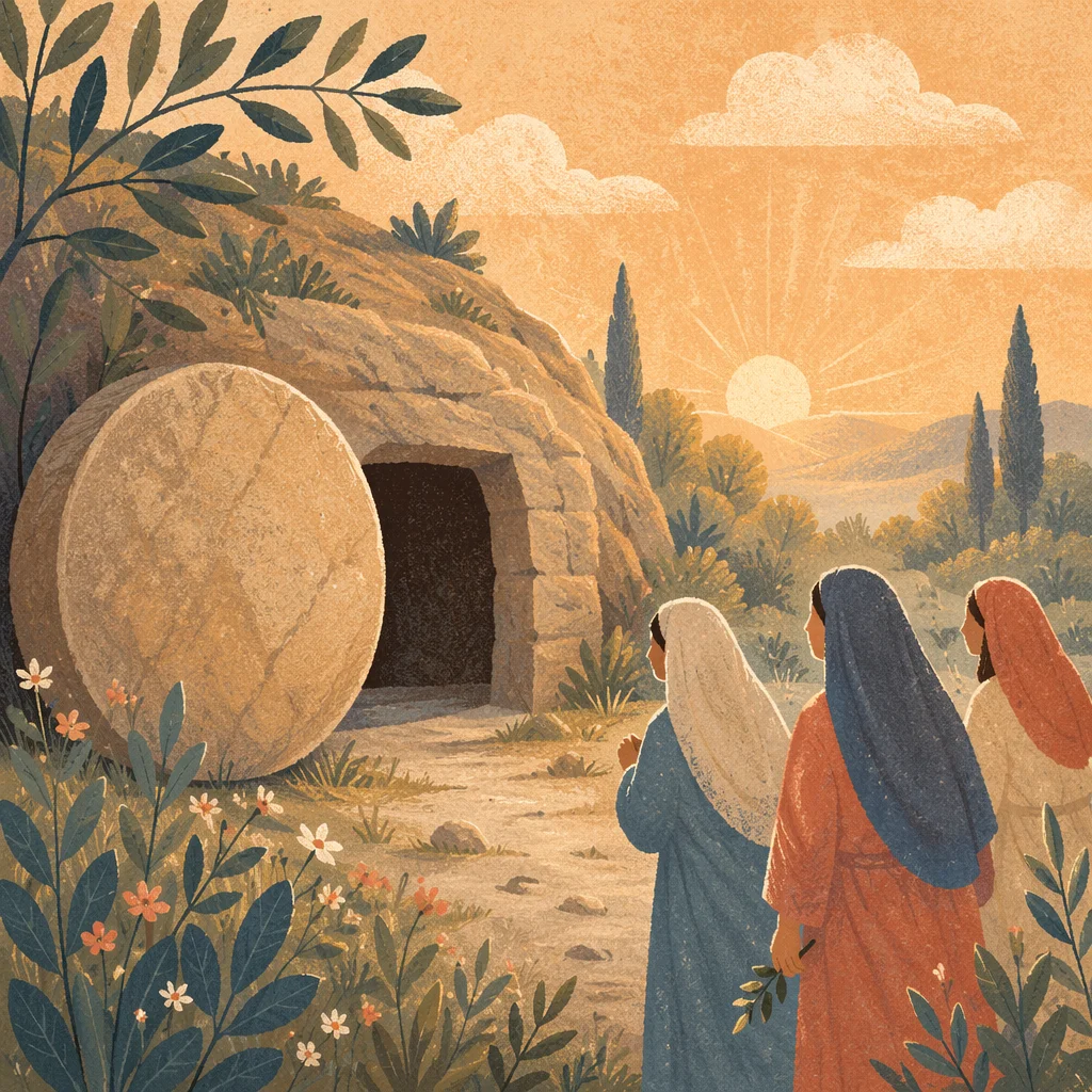 Empty Garden Tomb at Easter Sunrise
