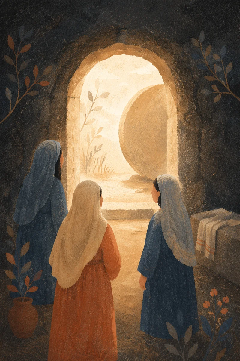 Empty Tomb at Peaceful Dawn