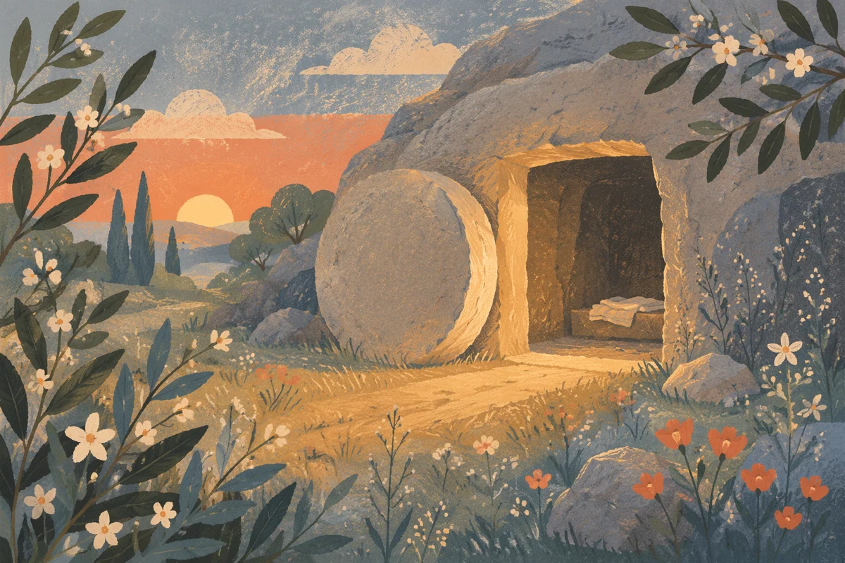 Empty Tomb in Spring Morning Light