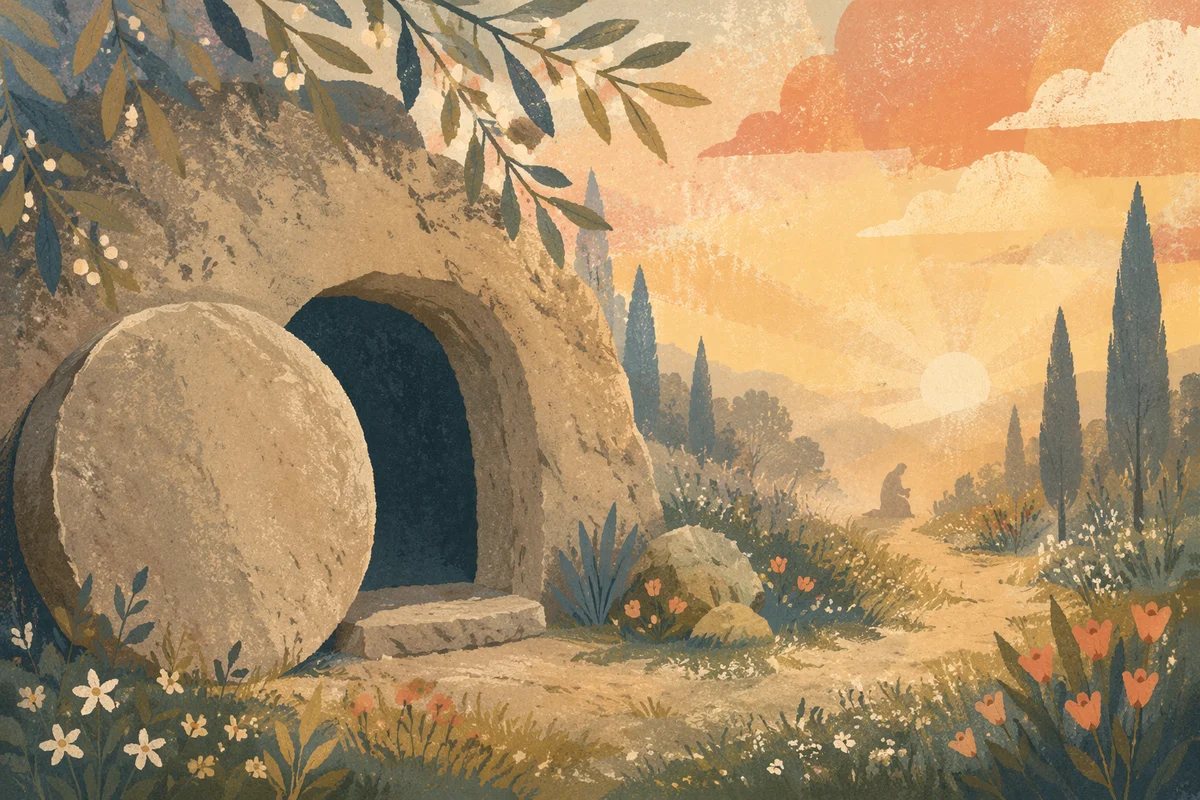 Empty Tomb at Easter Sunrise Garden