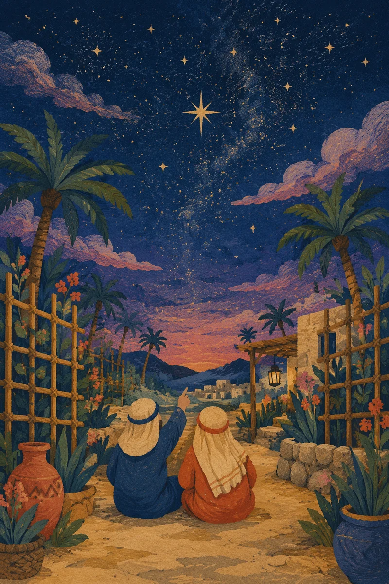 Epiphany Star Over Tropical Night Journey