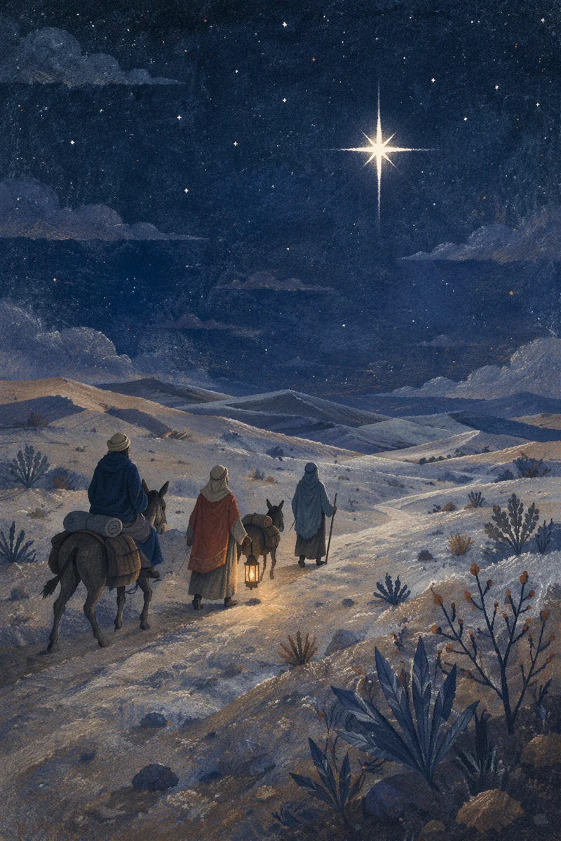 Epiphany Star Guiding Winter Travelers