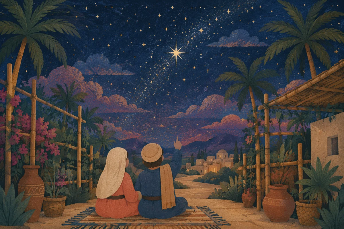 Epiphany Star Over Tropical Night Journey