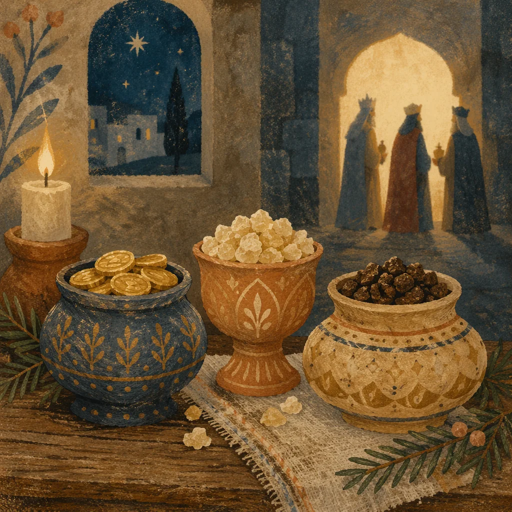 Epiphany Three Kings Gifts Still Life