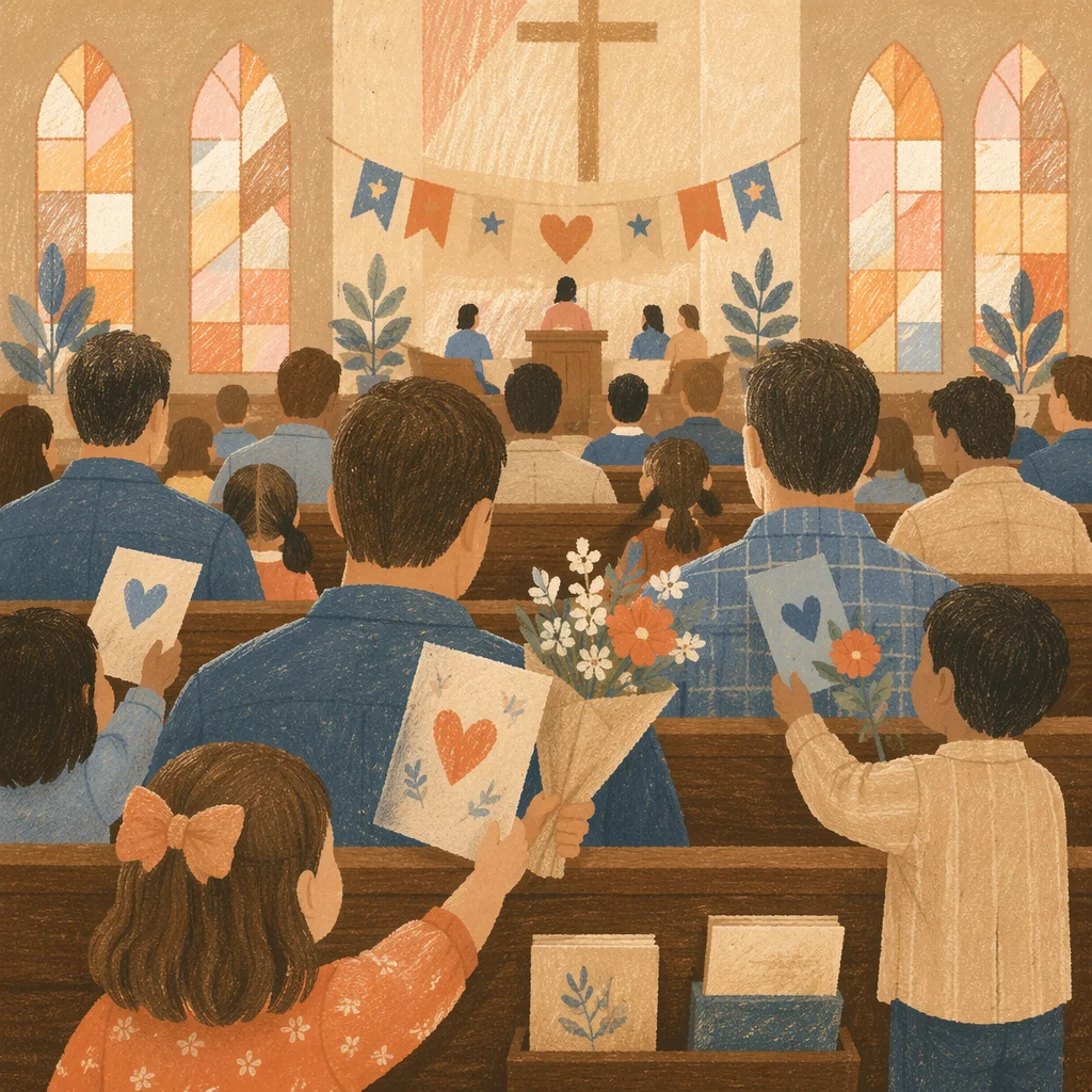 Fathers Day Honor in Church Sanctuary
