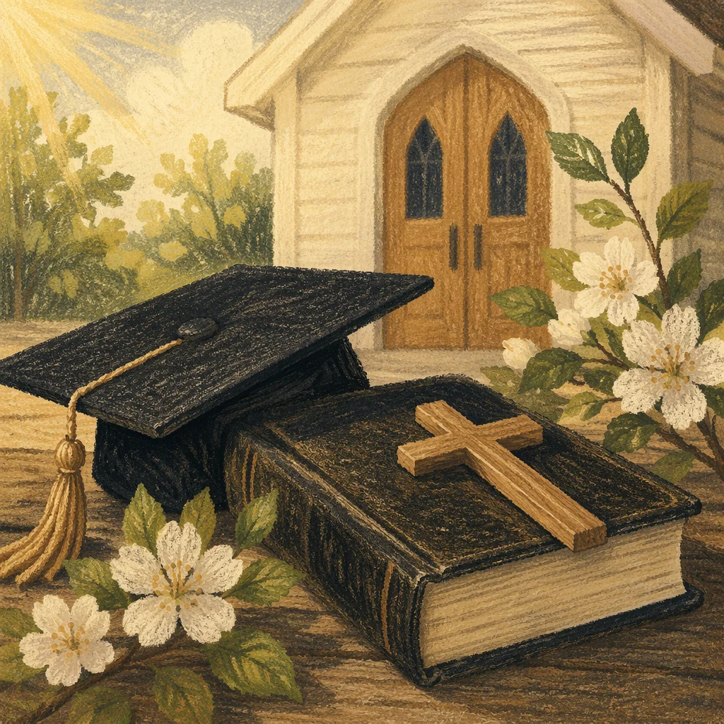 Faith Filled Graduation Cap and Bible