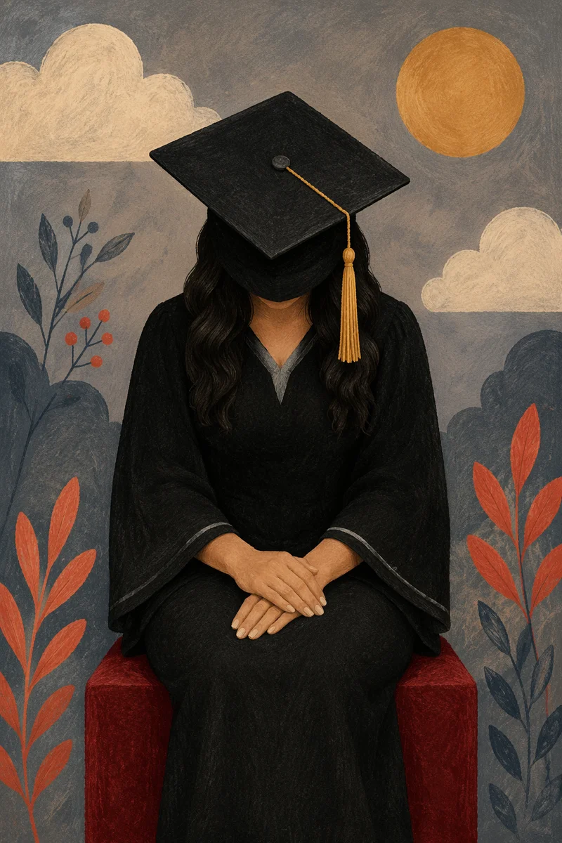Graduation Sunday Prayer in Cap and Gown