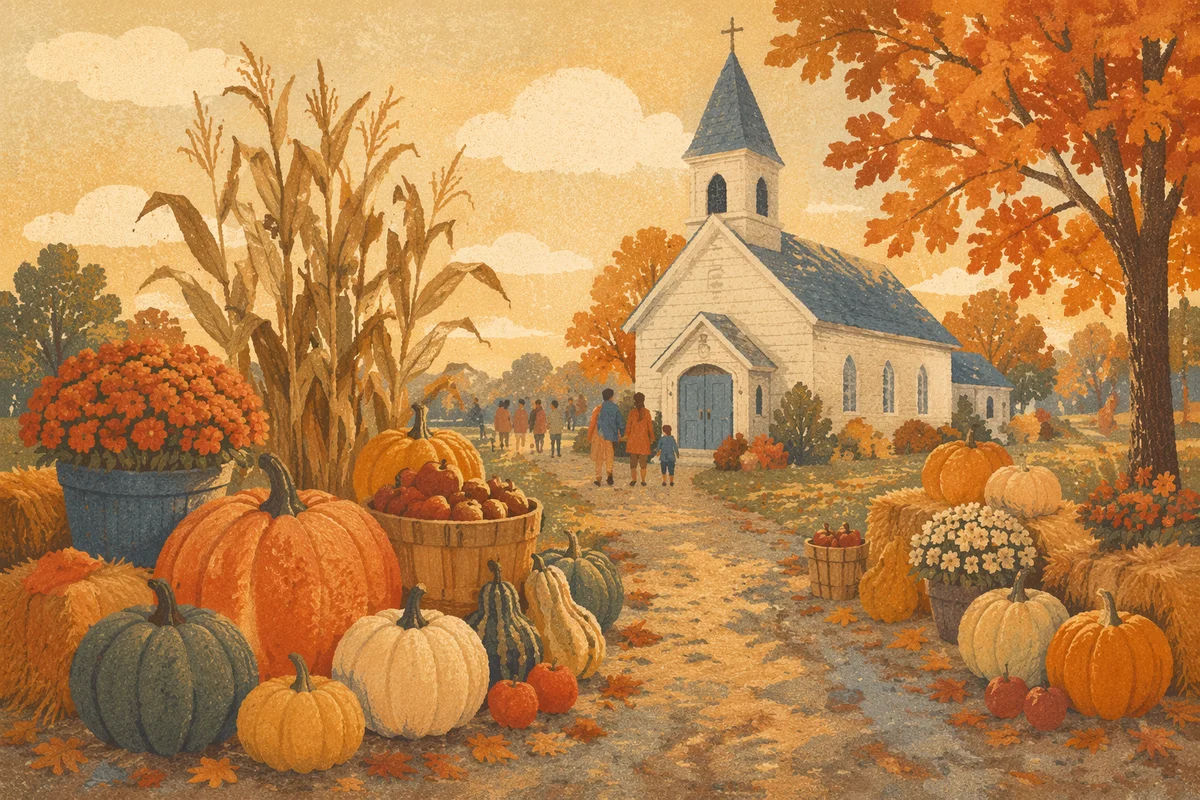 Autumn Harvest Festival at Country Church