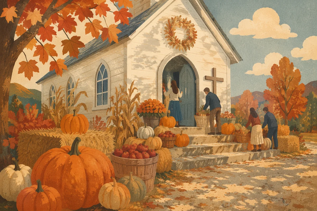 Autumn Harvest Festival at Wooden Church